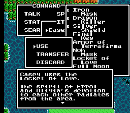 Dragon Warrior III Locket of Love